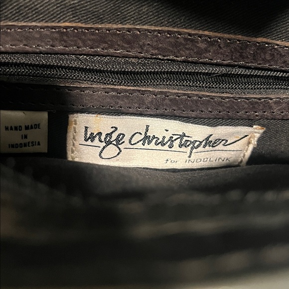 Inge Christopher Handmade Black Woven Leather Shoulder Bag - Picture 7 of 10